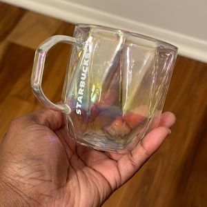 Starbucks Holographic Glass Mug Holiday 2023